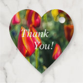 チューリップテクスチャ庭園の結婚式 フェイバータグ (裏面)