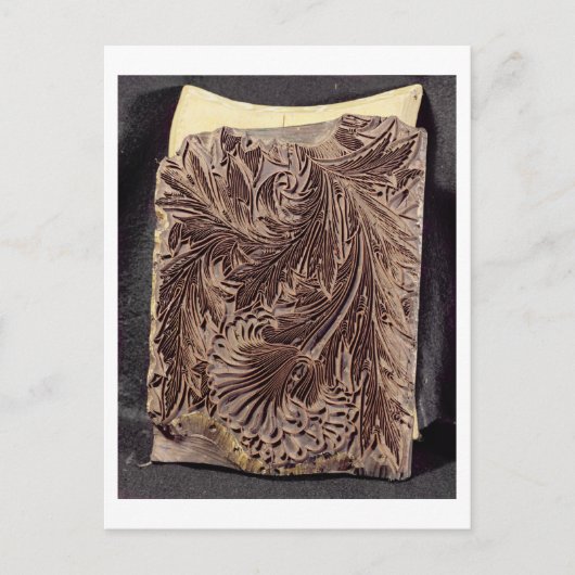 チューリップデザイン印刷ブロック， 1875 （木彫り） ポストカード (正面)