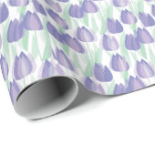 チューリップデザイン淡い色の:バイオレットフローラ。 ラッピングペーパー (ロールコーナー)