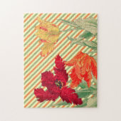 チューリップトリオヴィンテージレトロアート ジグソーパズル (縦)