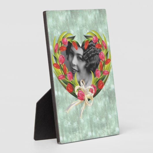 チューリップハートアートフレームプラーク フォトプラーク (側面)