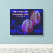 チューリップハート生活態度感動的引用文 キャンバスプリント (インサイチュ (ウッドフロア))