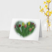 チューリップハート カード (黄色い花)
