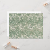 チューリップパターン（William Morris著） カード (正面/裏面インサイチュ)