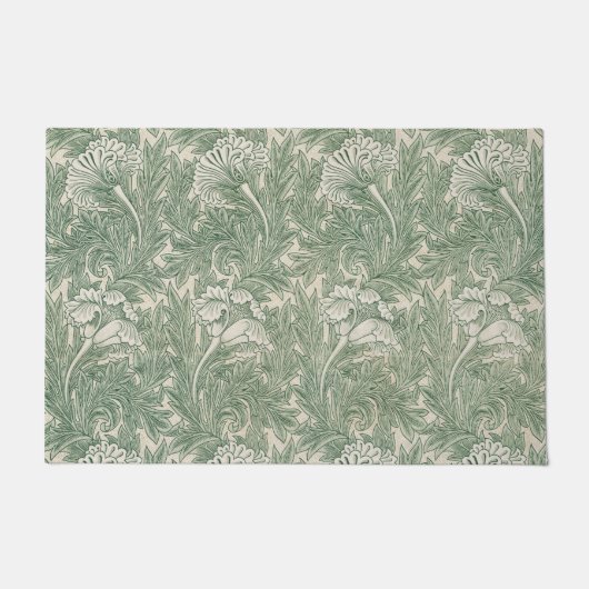 チューリップパターン(William Morris著) ドアマット (正面)