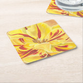 チューリップパワーII スクエアペーパーコースター (アングル)