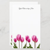 チューリップパーソナライズされた文具 (正面/裏面)