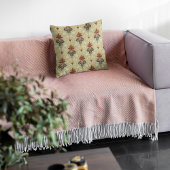 チューリップビクトリアンリーフフローラモチーフリビングルーム クッション