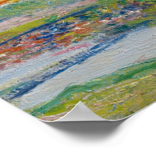 チューリップフィールズアットサッセンハイムバイクロードモネ ポスター (角)