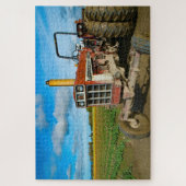 チューリップフィールドのトラクター ジグソーパズル (縦)