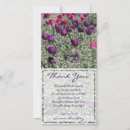 チューリップフィールド悔やみや弔慰サンキューフォトカード サンキューカード