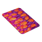 チューリップフィールド春の花オレンジピンクフローラアート マグネット (右側)