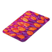 チューリップフィールド春の花オレンジピンクフローラアート マグネット (左側)