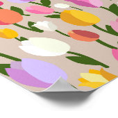 チューリップフィールド03カラフルフローラ ポスター (角)