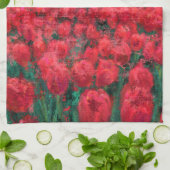 チューリップフィールド – 横 – オランダの春 キッチンタオル (折り畳み)