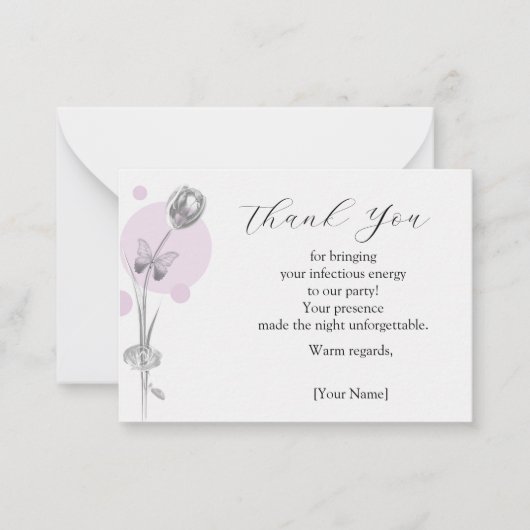 チューリップフラワーありがとう ノートカード (正面)