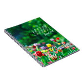 チューリップフラワーガーデンバイブル聖なる書物、 経典詩 ノートブック (右側)