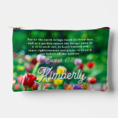 チューリップフラワーガーデンバイブル聖なる書物、 経典 パーソナライズされた アクセサリーポーチ (正面)