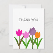 チューリップフラワーサンキューノートカード ノートカード (正面)
