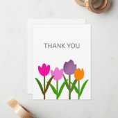 チューリップフラワーサンキューノートカード ノートカード (正面/裏面インサイチュ)