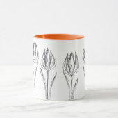 チューリップフラワーズスケッチガーデナーマグ マグカップ (中央)