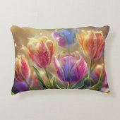 チューリップフラワーズデジタルアート アクセントクッション (正面)