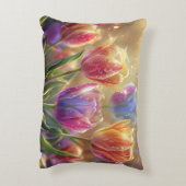 チューリップフラワーズデジタルアート アクセントクッション (裏面(縦))