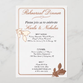 チューリップフラワーズホワイトリハーサルディナー 箔招待状