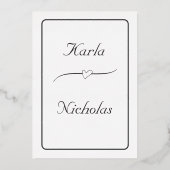 チューリップフラワーズホワイトリハーサルディナー 箔招待状 (裏面)