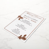 チューリップフラワーズホワイトリハーサルディナー 箔招待状 (回転した状態)