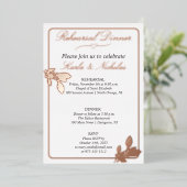 チューリップフラワーズホワイトリハーサルディナー 箔招待状 (立ち正面)