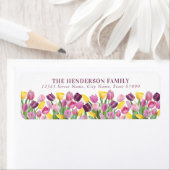 チューリップフラワーズ差出人住所ラベル ラベル (インサイチュ)