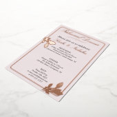 チューリップフラワーズ赤面リハーサルディナー 箔招待状 (回転した状態)