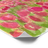 チューリップフラワーフィールドシェーカーハウスピンク春フローラ ポスター (角)