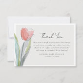チューリップフラワーフォト悔やみや弔慰葬儀 サンキューカード (正面)