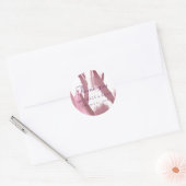 チューリップフラワーフローラありがとう結婚式の引き出物紫 ラウンドシール (封筒)