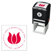 チューリップフラワーブロッサムオランダオランダフローラ セルフインキングスタンプ (インサイチュ)