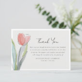 チューリップフラワー悔やみや弔慰葬儀 サンキューカード (スタンド正面)