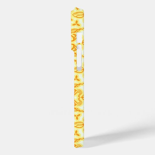 チューリップフローラダマスクオレンジ色の黄色のケース Case-Mate iPhoneケース (裏面 / 左)