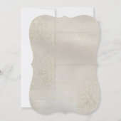 チューリップフローラモダン春の結婚式ウッド素朴 招待状 (裏面)