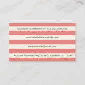 チューリップフローラ写真 | モダンストライプ 名刺 (裏面)