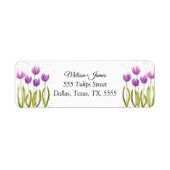 チューリップフローラ結婚水彩差出人住所 ラベル (正面)