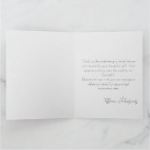 チューリップブライダルシャワーサンキューカード サンキューカード (内部)