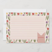 チューリップブライダルシャワーレシピカード サンキューカード (裏面)