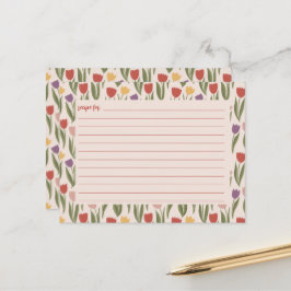 チューリップブライダルシャワーレシピカード ポストカード