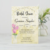 チューリップブライダルシャワー招待結婚、チューリップ 招待状 (スタンド正面)