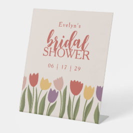 チューリップブライダルシャワー招待 台座サイン