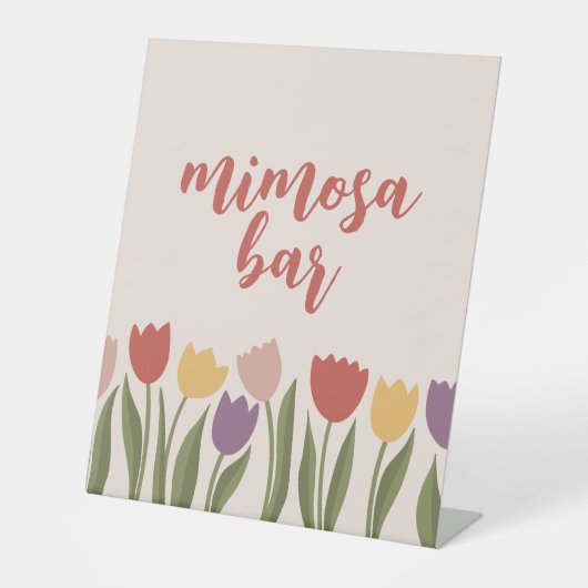 チューリップブライダルシャワー招待 台座サイン (正面)