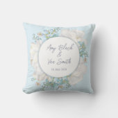 チューリップブルー結婚フローラ クッション (正面)