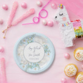 チューリップブルー結婚フローラ ペーパープレート (パーティー)